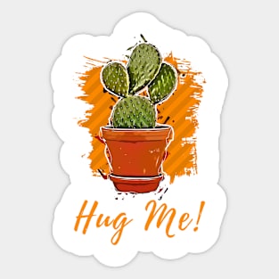 Hug Me Prickly Cactus Sticker